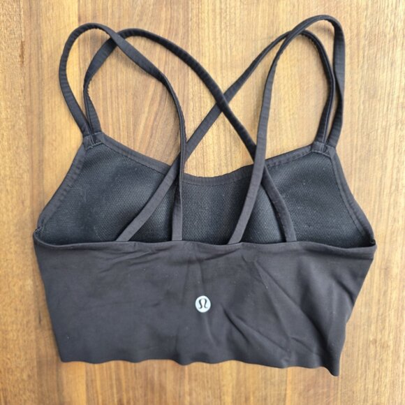 Lululemon Like a Cloud Longline Bra – Black – Size 2 – Light Support (B/C Cup) - Picture 2 of 3